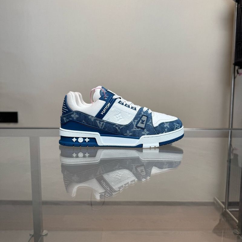 Louis Vuitton Louis Vuitton Denim Low-Top Fashion Sneakers 0079 Size US 8.5 / EU 41-42 - 2 Thumbnail