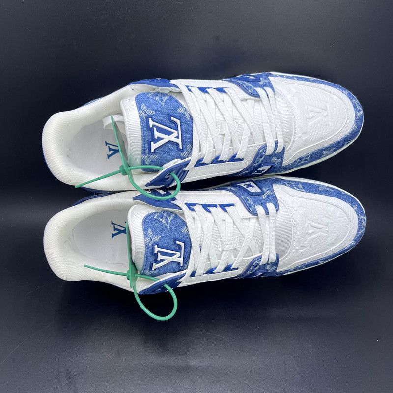 Louis Vuitton Louis Vuitton Trainer Low Top Denim Sneakers 0079 Size US 10.5 / EU 43-44 - 7 Thumbnail