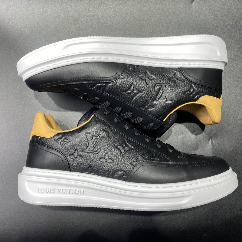 Louis Vuitton Louis Vuitton Black Leather Low-Top Sneakers 0079 Size US 8 / EU 41 - 6 Thumbnail