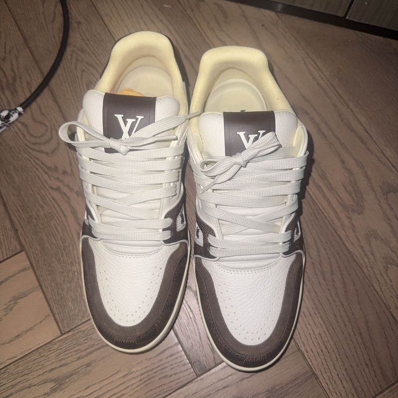 Louis Vuitton Louis Vuitton Trainer Brown Leather Low Top Sneakers 0079 Size US 9 / EU 42 - 2 Thumbnail