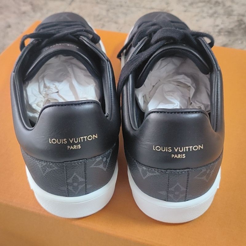 Louis Vuitton Louis Vuitton Black Gray Low-Top Fashion Sneakers 0079 Size US 8.5 / EU 41-42 - 3 Thumbnail