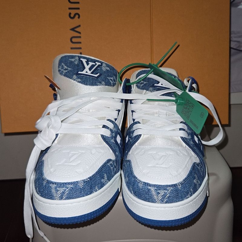 Louis Vuitton Louis Vuitton Denim Leather Casual Sneakers 0079 Size US 8.5 / EU 41-42 - 2 Thumbnail
