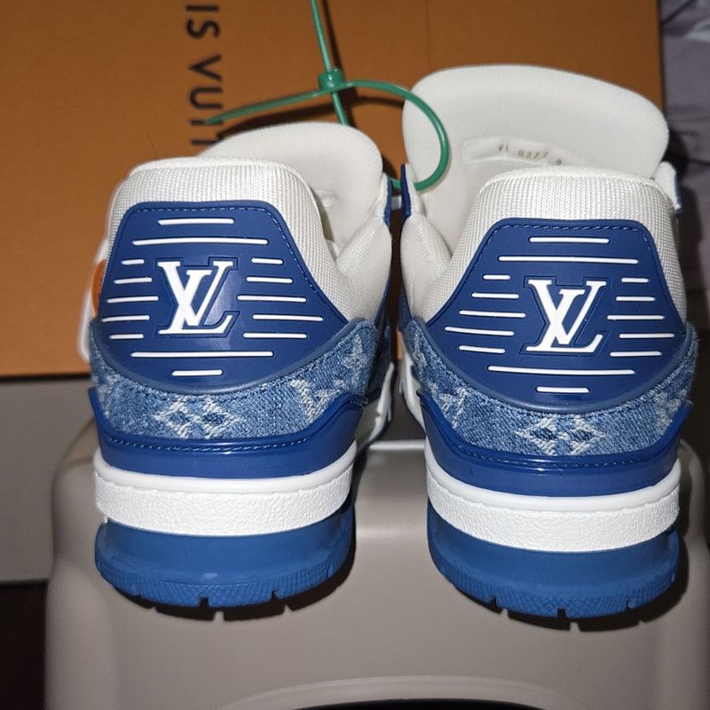 Louis Vuitton Louis Vuitton Denim Leather Casual Sneakers 0079 Size US 8.5 / EU 41-42 - 3 Thumbnail