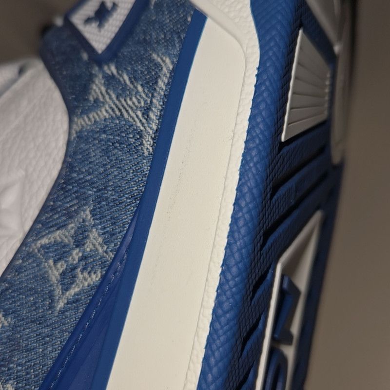Louis Vuitton Louis Vuitton Denim Leather Casual Sneakers 0079 Size US 8.5 / EU 41-42 - 7 Thumbnail