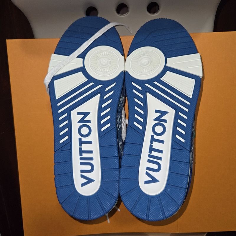 Louis Vuitton Louis Vuitton Denim Leather Casual Sneakers 0079 Size US 8.5 / EU 41-42 - 4 Thumbnail