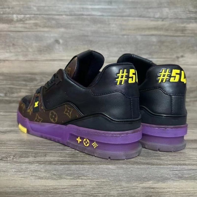 Louis Vuitton Louis Vuitton Trainer Lakers Purple Black Sneakers 0079 Size US 8.5 / EU 41-42 - 7 Thumbnail