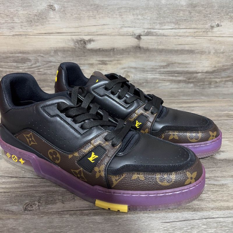 Louis Vuitton Louis Vuitton Trainer Lakers Purple Black Sneakers 0079 Size US 8.5 / EU 41-42 - 11 Thumbnail