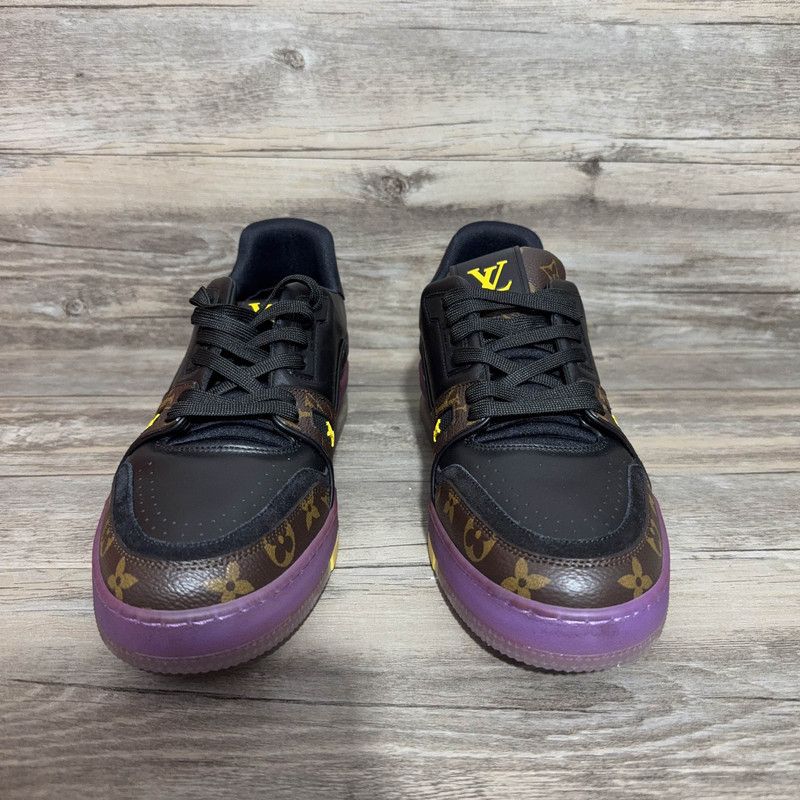 Louis Vuitton Louis Vuitton Trainer Lakers Purple Black Sneakers 0079 Size US 8.5 / EU 41-42 - 2 Thumbnail