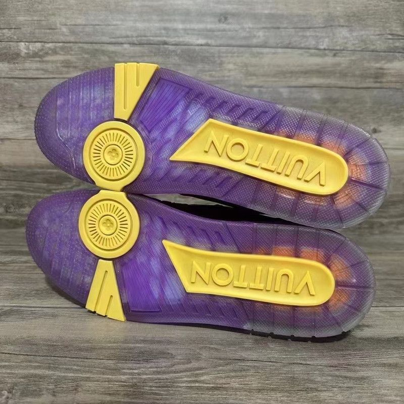 Louis Vuitton Louis Vuitton Trainer Lakers Purple Black Sneakers 0079 Size US 8.5 / EU 41-42 - 4 Thumbnail