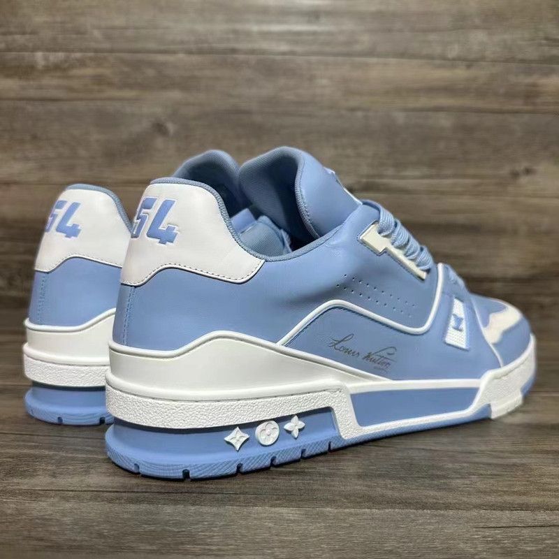 Louis Vuitton Louis Vuitton Trainer Low-top Sneakers in Blue 0079 Size US 10.5 / EU 43-44 - 8 Thumbnail