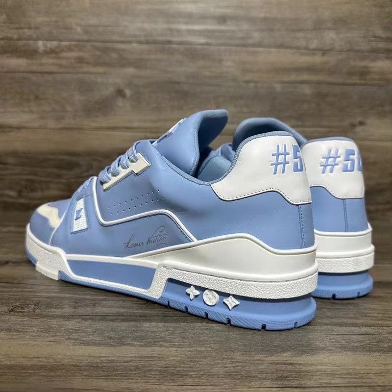Louis Vuitton Louis Vuitton Trainer Low-top Sneakers in Blue 0079 Size US 10.5 / EU 43-44 - 7 Thumbnail