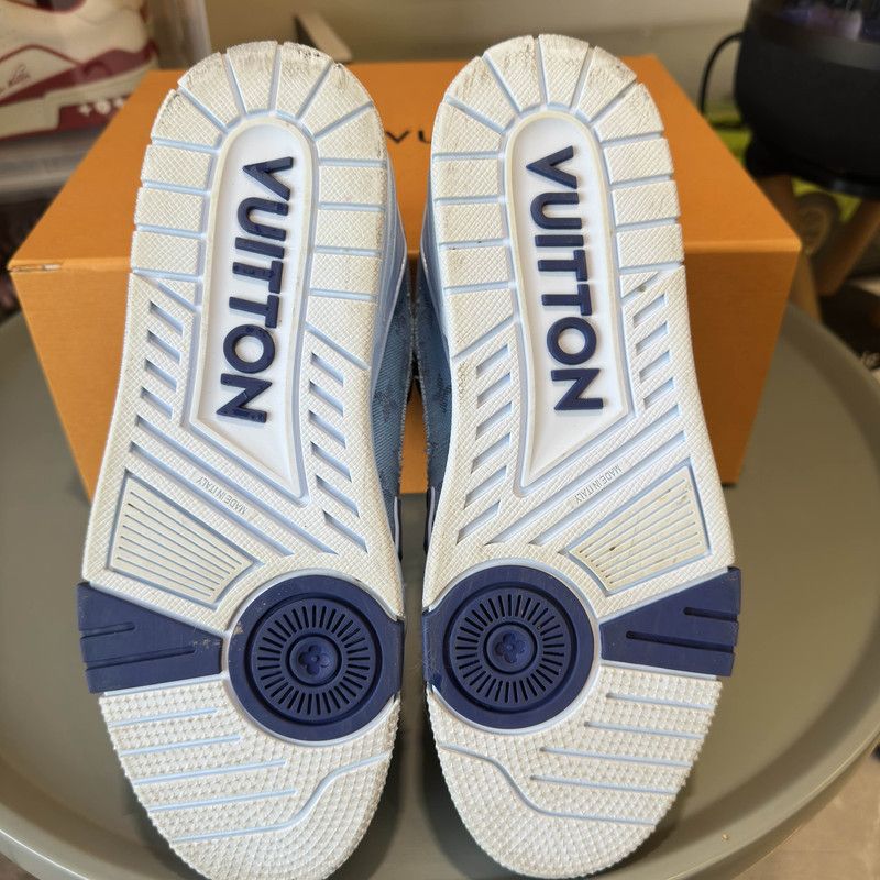 Louis Vuitton Louis Vuitton Blue Trainer Lace-Up Sneakers 0079 Size US 8 / EU 41 - 4 Thumbnail