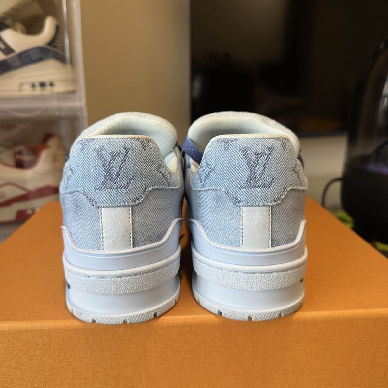 Louis Vuitton Louis Vuitton Blue Trainer Lace-Up Sneakers 0079 Size US 8 / EU 41 - 3 Thumbnail
