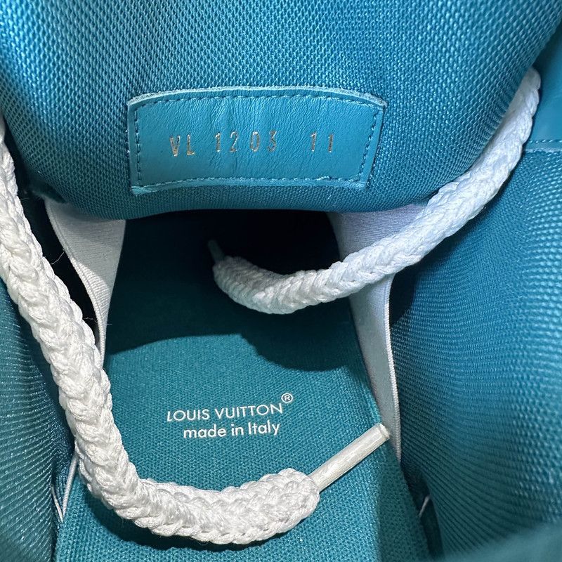 Louis Vuitton Louis Vuitton Trainer Maxi Sneakers with Teal Accents 0079 Size US 11 / EU 44 - 5 Thumbnail