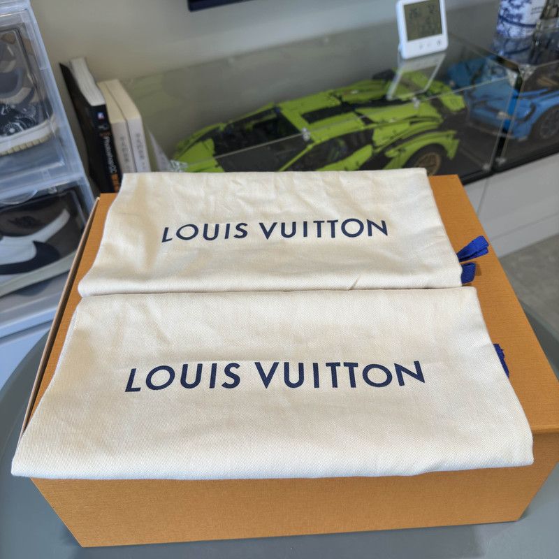Louis Vuitton Louis Vuitton Trainer Low-top Sneakers in White and Blue 0079 Size US 8.5 / EU 41-42 - 20 Thumbnail