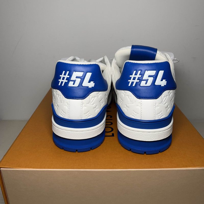 Louis Vuitton Louis Vuitton Blue and White Trainer Sneakers 0079 Size US 8.5 / EU 41-42 - 3 Thumbnail