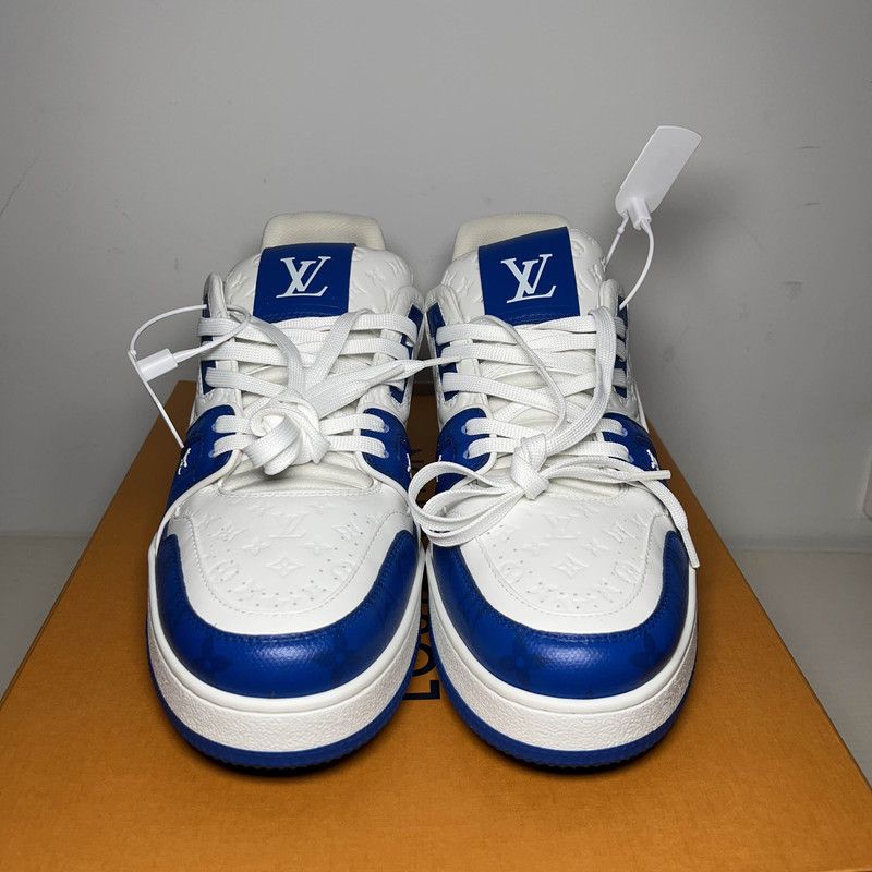 Louis Vuitton Louis Vuitton Blue and White Trainer Sneakers 0079 Size US 8.5 / EU 41-42 - 2 Thumbnail