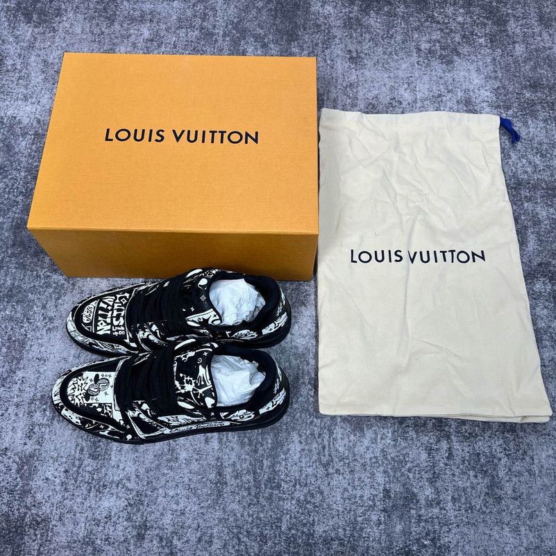Louis Vuitton Louis Vuitton Trainer Low Top Sneakers in Black and White 0079 Size US 8.5 / EU 41-42 - 6 Thumbnail