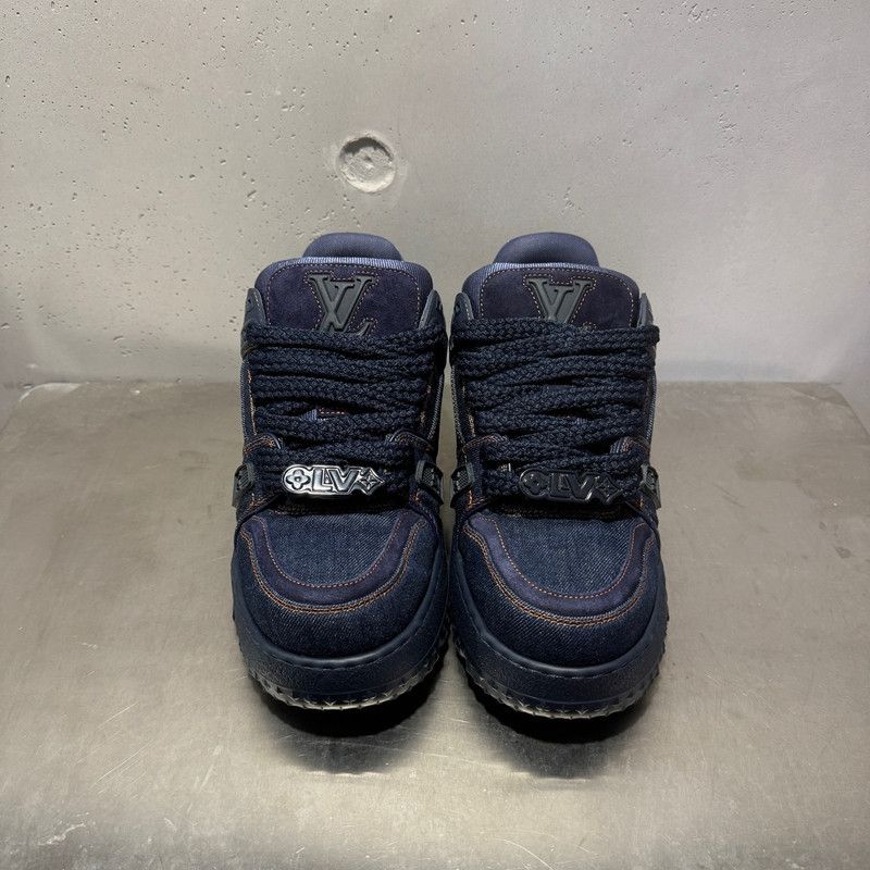 Louis Vuitton Louis Vuitton Trainer Maxi Denim Sneakers for All 0079 Size US 9 / EU 42 - 4 Thumbnail
