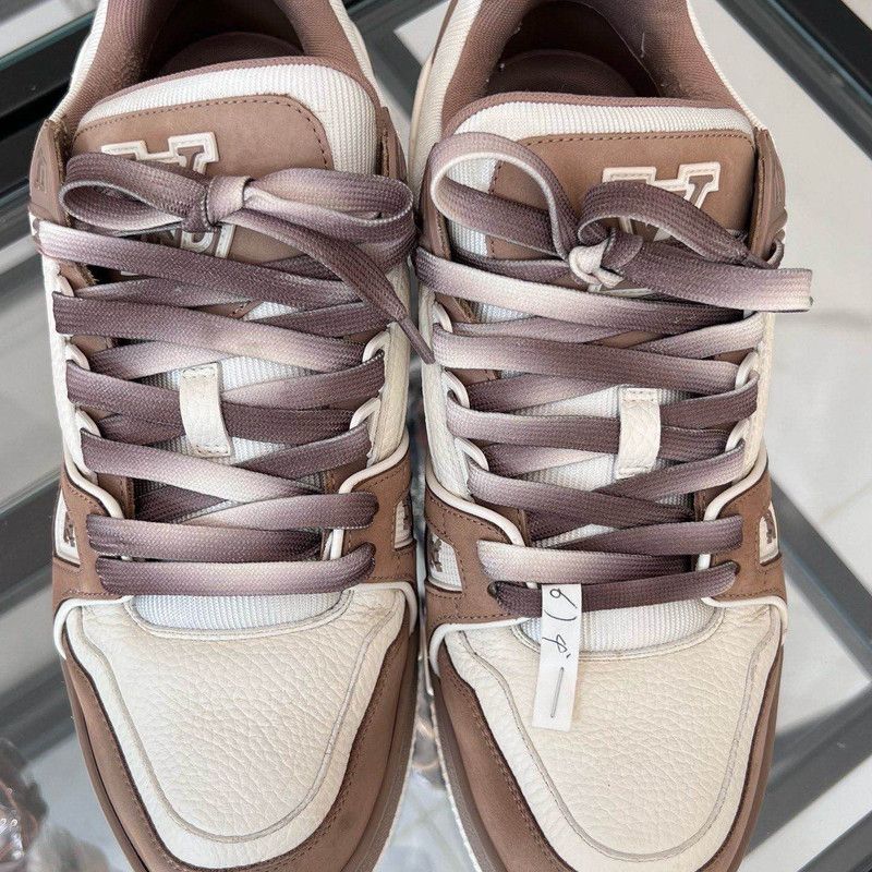 Louis Vuitton Louis Vuitton Trainer Low Top Sneakers in Gray-Brown 0079 Size US 8 / EU 41 - 2 Thumbnail