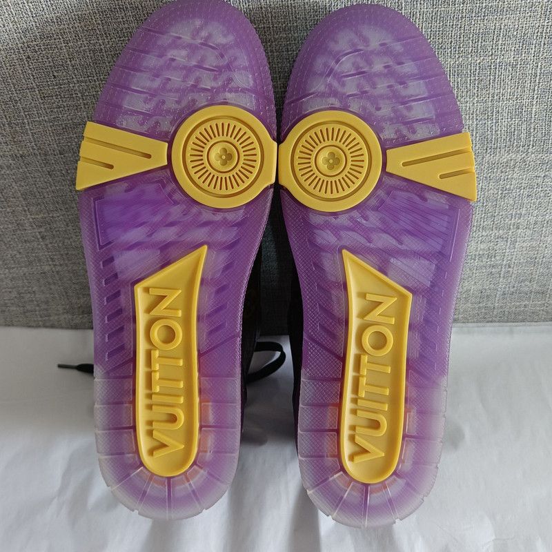 Louis Vuitton Louis Vuitton Trainer Sneakers in Purple and Gold 0079 Size US 9.5 / EU 42-43 - 4 Thumbnail