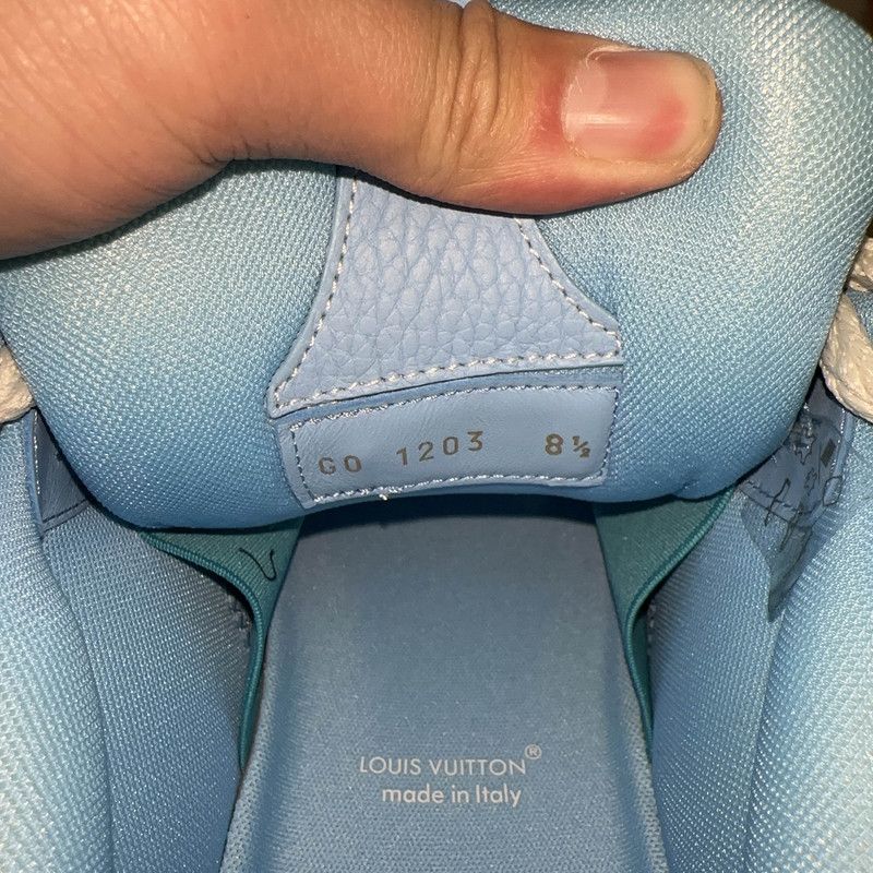 Louis Vuitton Louis Vuitton Blue Leather Low-Top Skate Sneakers 0079 Size US 9.5 / EU 42-43 - 5 Thumbnail