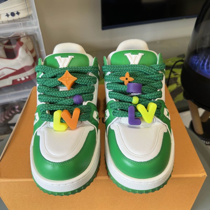 Louis Vuitton Louis Vuitton Trainer Maxi Low-top Sneakers in Green 0079 Size US 10.5 / EU 43-44 - 2 Thumbnail