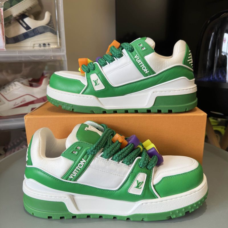 Louis Vuitton Louis Vuitton Trainer Maxi Low-top Sneakers in Green 0079 Size US 10.5 / EU 43-44 - 8 Thumbnail