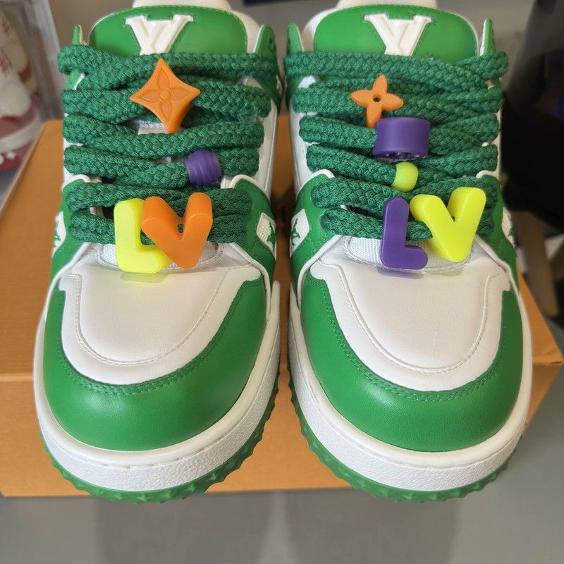 Louis Vuitton Louis Vuitton Trainer Maxi Low-top Sneakers in Green 0079 Size US 10.5 / EU 43-44 - 9 Thumbnail
