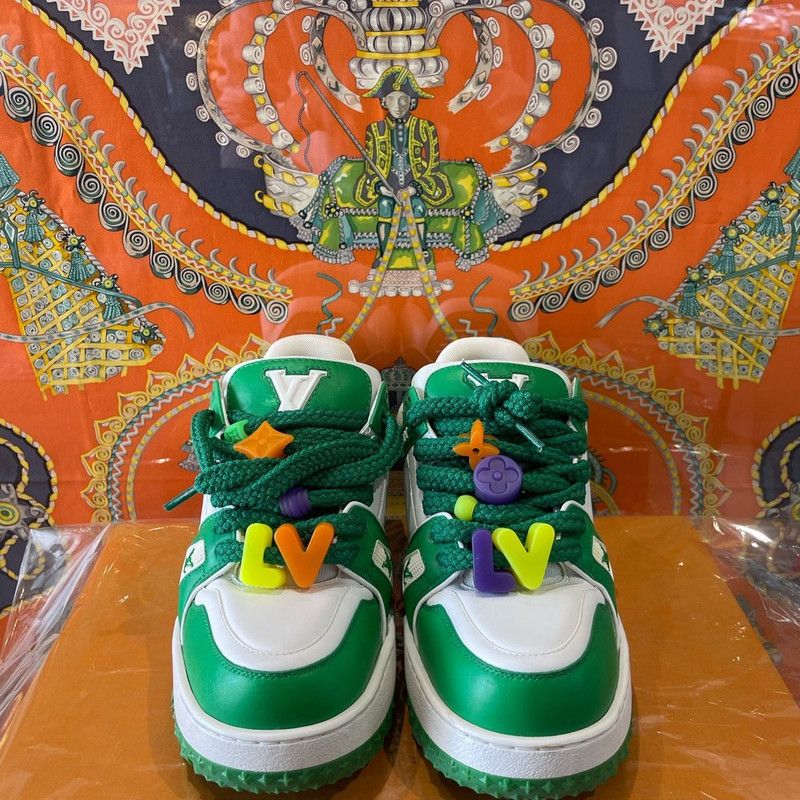 Louis Vuitton Louis Vuitton Trainer Maxi Low-Top Fashion Sneakers 0079 Size US 8 / EU 41 - 2 Thumbnail