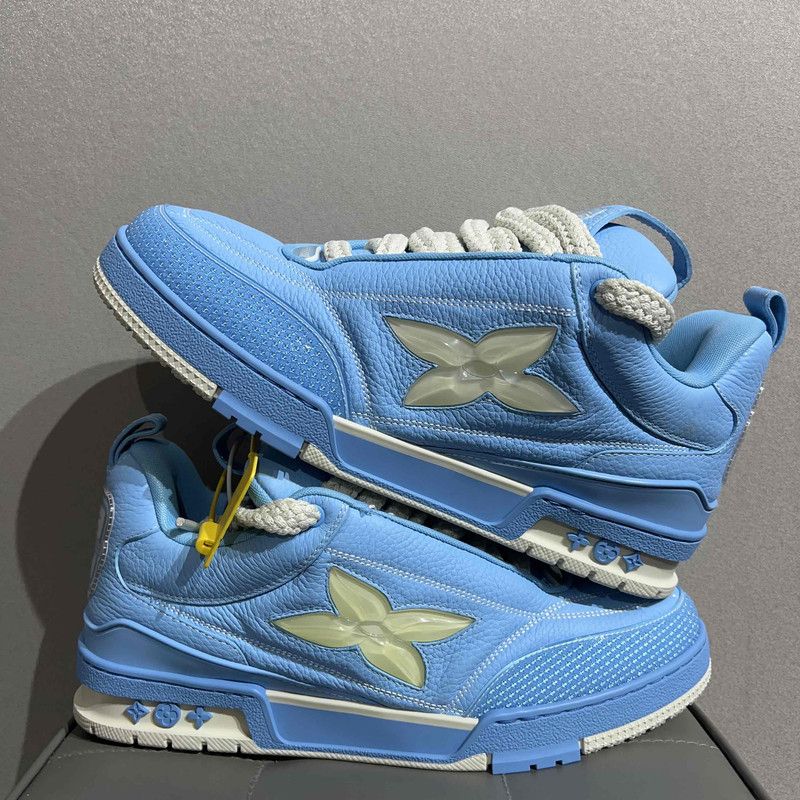 Louis Vuitton Louis Vuitton Skate Low Top Sneakers in Blue 0079 Size US 9.5 / EU 42-43 - 7 Thumbnail