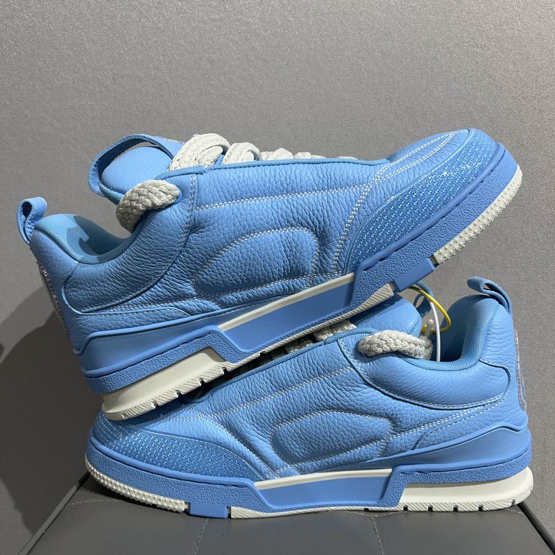 Louis Vuitton Louis Vuitton Skate Low Top Sneakers in Blue 0079 Size US 9.5 / EU 42-43 - 8 Thumbnail