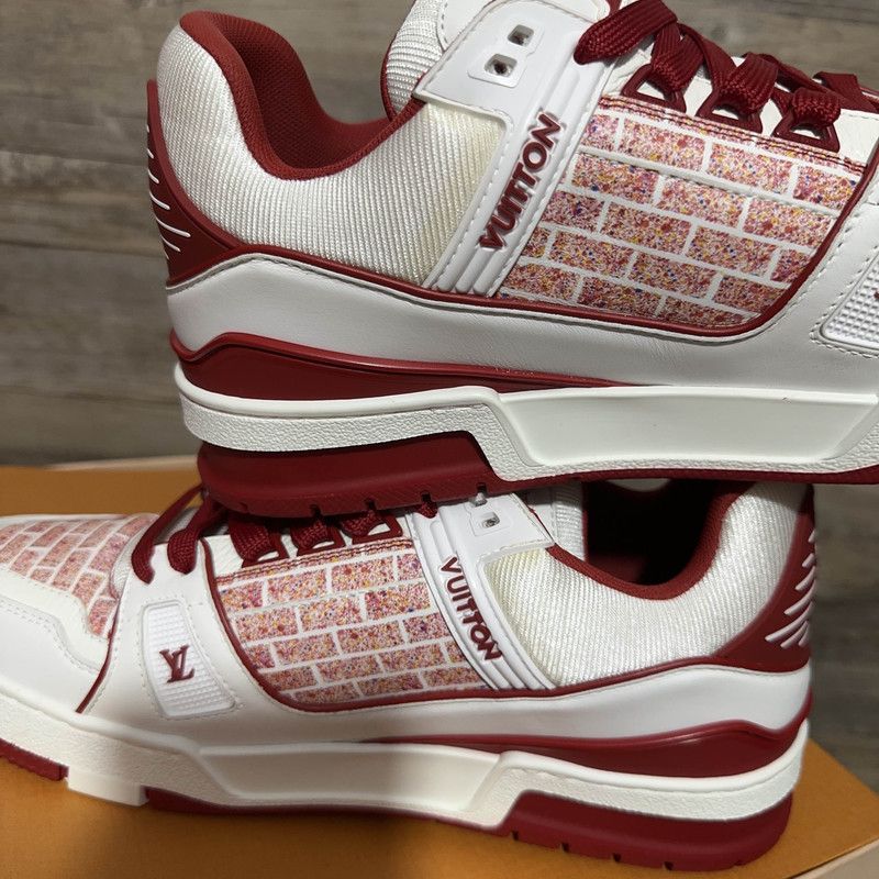 Louis Vuitton Louis Vuitton Pink Trainer Low-Top Sneakers 0079 Size US 9.5 / EU 42-43 - 8 Thumbnail