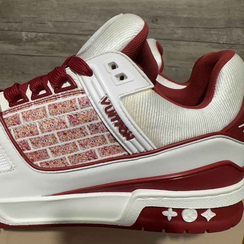 Louis Vuitton Louis Vuitton Pink Trainer Low-Top Sneakers 0079 Size US 9.5 / EU 42-43 - 7 Thumbnail