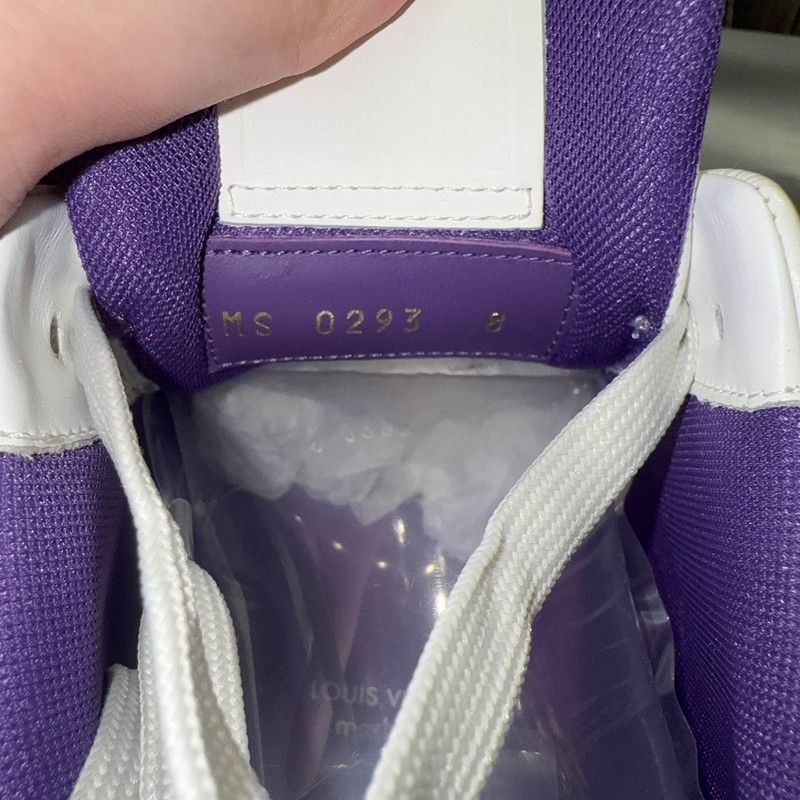 Louis Vuitton Louis Vuitton Low Top Trainer in White and Purple 0079 Size US 8.5 / EU 41-42 - 5 Thumbnail