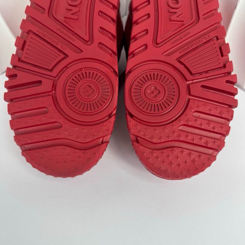 Louis Vuitton Louis Vuitton Trainer Maxi Red Low-Top Sneakers 0079 Size US 8 / EU 41 - 9 Thumbnail