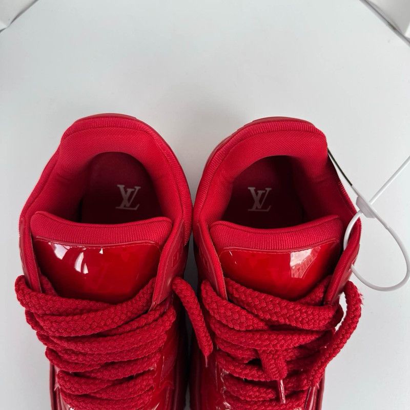 Louis Vuitton Louis Vuitton Trainer Maxi Red Low-Top Sneakers 0079 Size US 8 / EU 41 - 11 Thumbnail