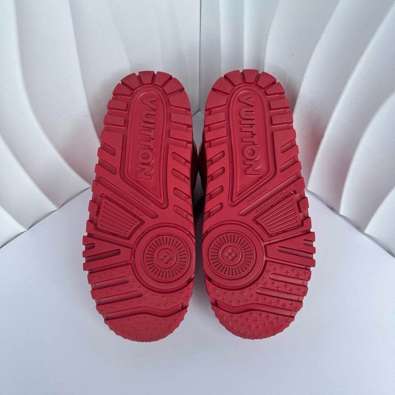 Louis Vuitton Louis Vuitton Trainer Maxi Red Low-Top Sneakers 0079 Size US 8 / EU 41 - 4 Thumbnail