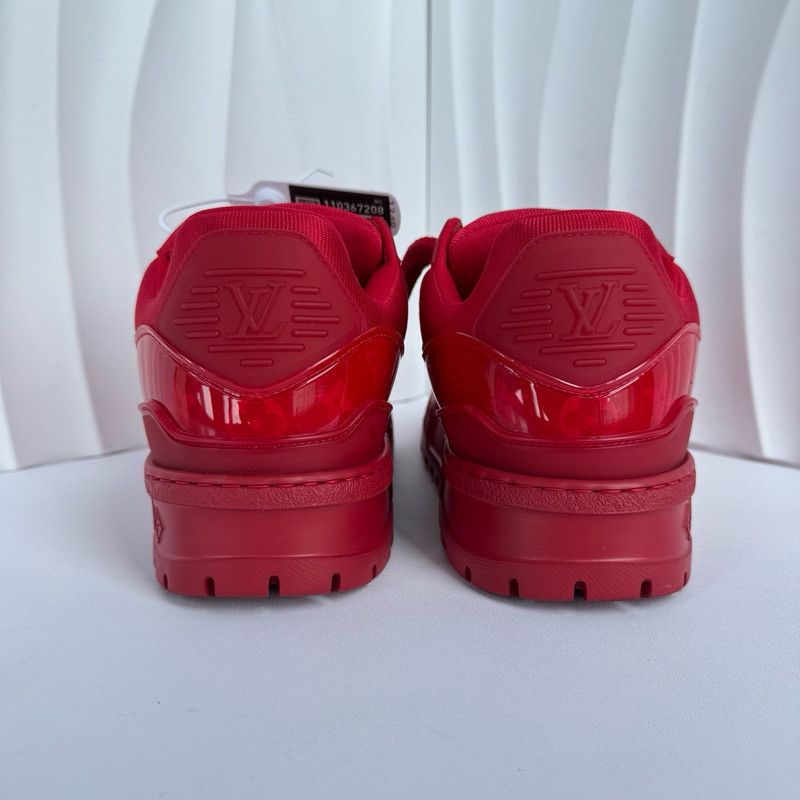 Louis Vuitton Louis Vuitton Trainer Maxi Red Low-Top Sneakers 0079 Size US 8 / EU 41 - 3 Thumbnail