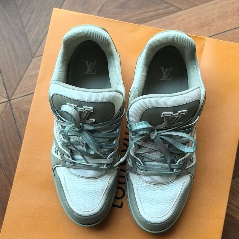 Louis Vuitton Louis Vuitton Green Trainer Low-Top Sneakers 0079 Size US 8 / EU 41 - 2 Thumbnail