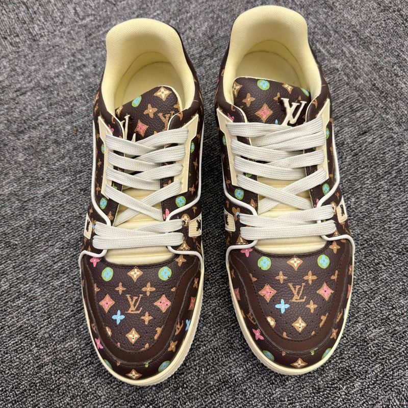 Louis Vuitton Tyler x Louis Vuitton Trainer Brown Sneakers 0079 Size US 8 / EU 41 - 3 Thumbnail