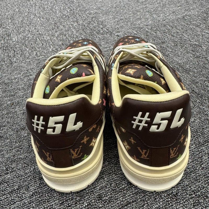 Louis Vuitton Tyler x Louis Vuitton Trainer Brown Sneakers 0079 Size US 8 / EU 41 - 4 Thumbnail