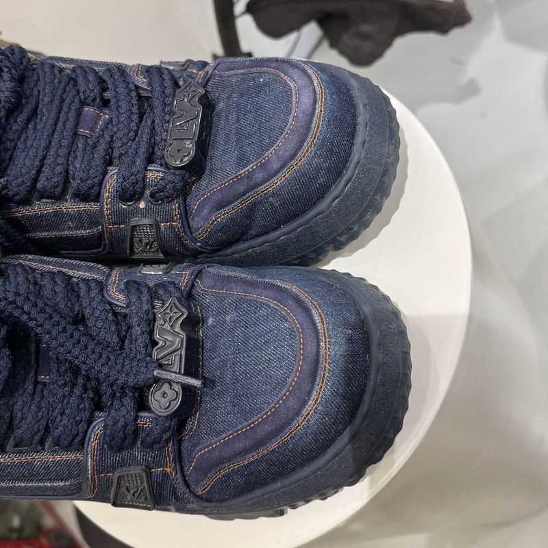 Louis Vuitton Louis Vuitton Denim Trainer Maxi Sneakers 0079 Size US 8.5 / EU 41-42 - 6 Thumbnail