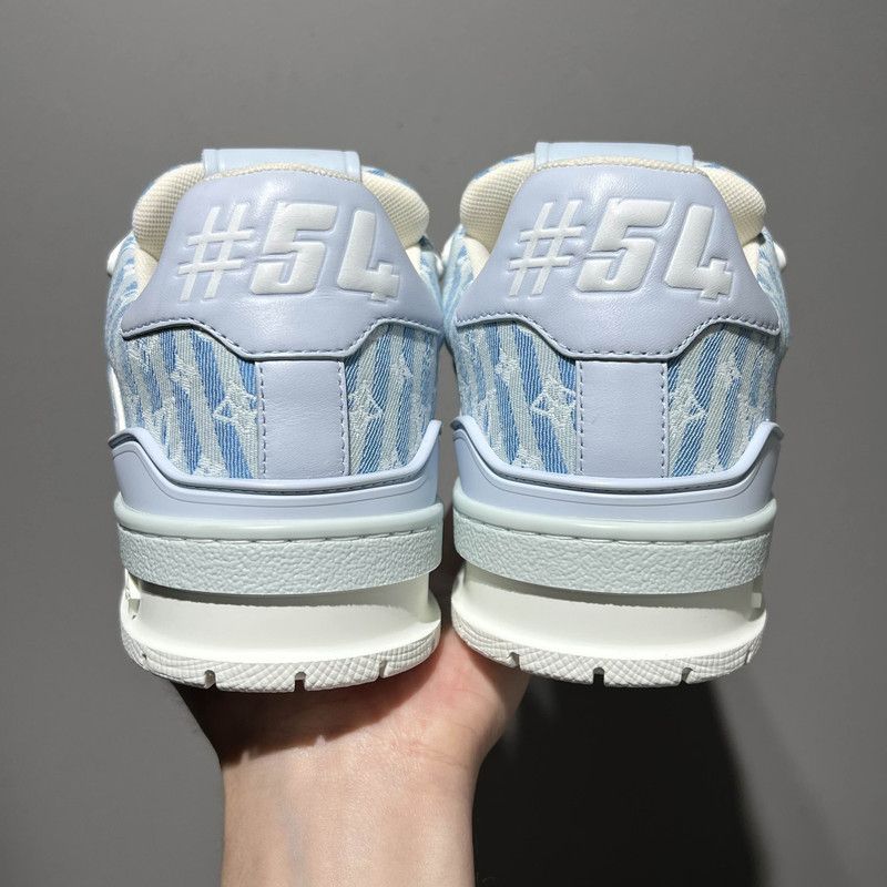 Louis Vuitton Louis Vuitton Blue and White Trainer Sneakers 0079 Size US 7.5 / EU 40-41 - 3 Thumbnail