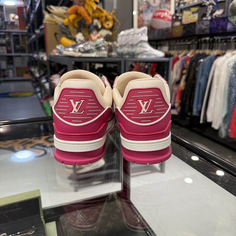 Louis Vuitton Louis Vuitton Trainer Pink Low-Top Sneakers 0079 Size US 10.5 / EU 43-44 - 3 Thumbnail