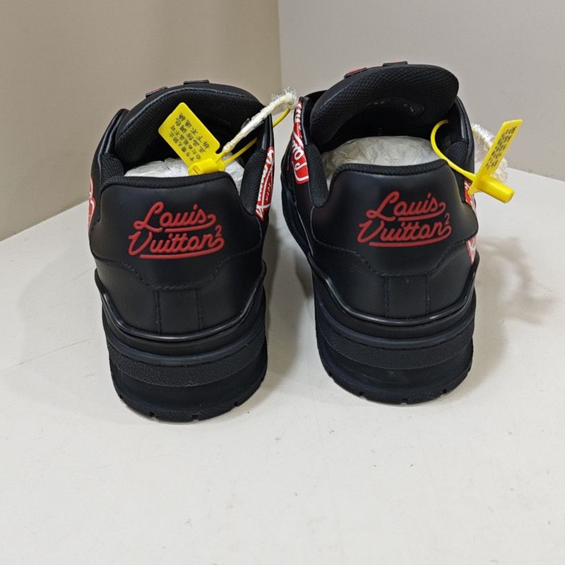 Louis Vuitton Nigo x Louis Vuitton Trainer Black and Red Sneakers 0079 Size US 8.5 / EU 41-42 - 3 Thumbnail