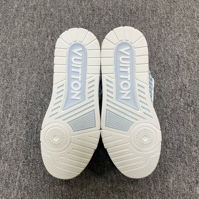 Louis Vuitton Louis Vuitton Blue and White Trainer Sneakers 0079 Size US 7.5 / EU 40-41 - 7 Thumbnail