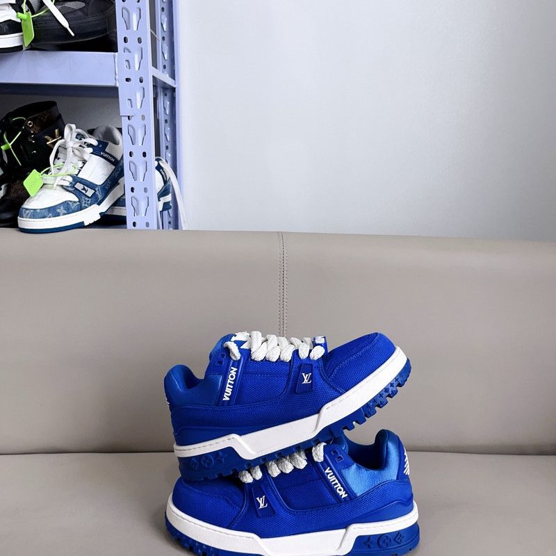 Louis Vuitton Louis Vuitton Trainer Maxi Blue Sneakers 0079 Size US 9 / EU 42 - 6 Thumbnail