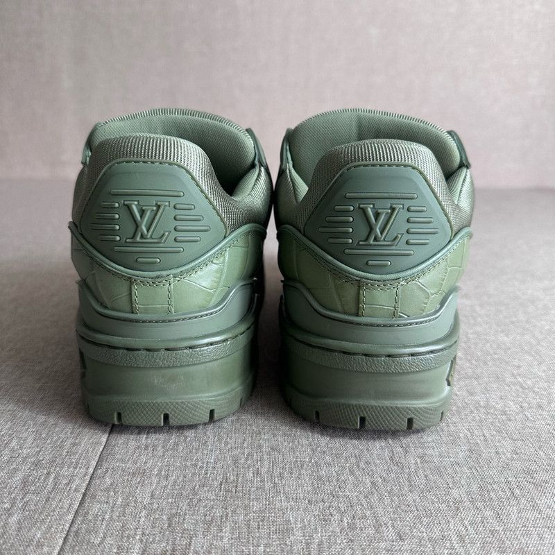 Louis Vuitton Louis Vuitton Trainer Maxi Low Top Sneakers Green 0079 Size US 6.5 / EU 39-40 - 4 Thumbnail