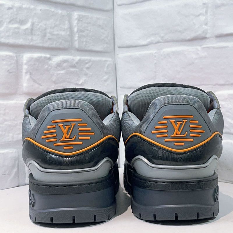 Louis Vuitton Louis Vuitton Trainer Maxi Sneakers in Gray and Orange 0079 Size US 7.5 / EU 40-41 - 4 Thumbnail